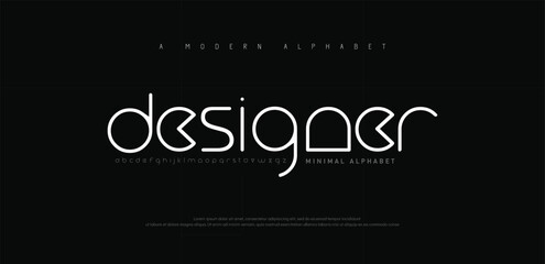 Sport digital modern alphabet fonts. Abstract typography technology electronic, sport, music, future creative font. vector illustration