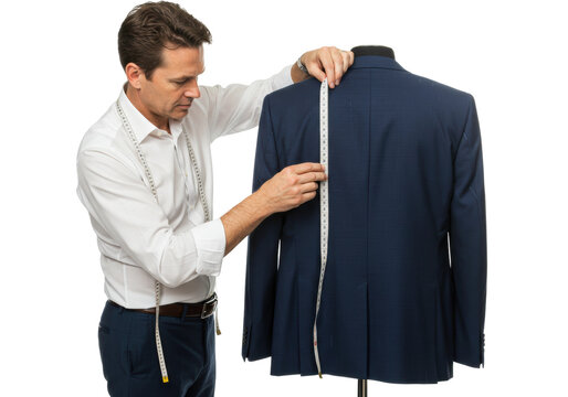 Tailoring action custom suit measurement tailor shop professional fashion studio environment style craftsmanship. Cut out png