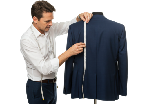 Tailoring action custom suit measurement tailor shop professional fashion studio environment style craftsmanship. Cut out png