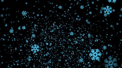 blue snowflakes on a black background - Powered by Adobe