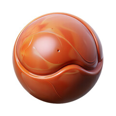 Glossy Plastic 3D Mars Symbol with Soft Edges and Balanced Proportions on Transparent Background