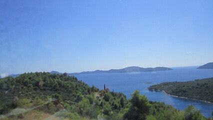 Fototapeta premium mountain lake and blue sky