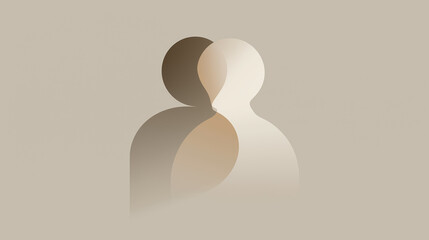 Abstract representation of human connections conceptual art minimalist design indoor setting...
