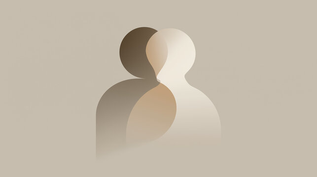 Fototapeta Abstract representation of human connections conceptual art minimalist design indoor setting close-up view unity and diversity