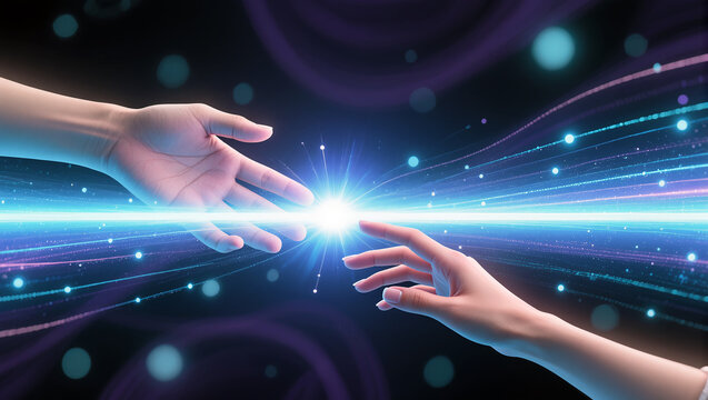 Reaching for connection in a cosmic dance of light