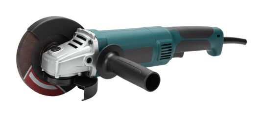 Powerful angle grinder demonstration industrial workshop tool usage high energy precision cutting techniques. Cut out png