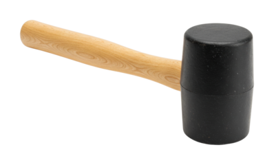 Hitting wood with a rubber mallet workshop product indoor diy tools. Cut out png