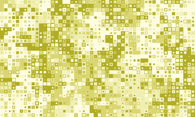Abstract gold pixel art background.  Perfect for tech, modern design, or presentations needing a sophisticated, textured feel.  Evokes concepts of data, technology, or digital landscapes.
