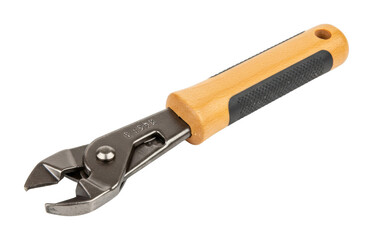 Obraz premium Hand tools using adjustable wrench home workshop product indoor setting diy concept. Cut out png