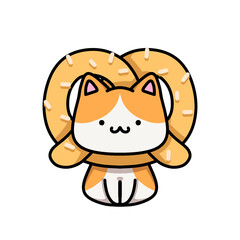 [Dessert Edition] Pretzel - Ginger cat