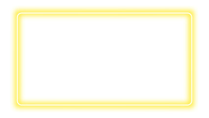 Yellow Neon Frame Icon &ndash; Bold Rectangular Border Design