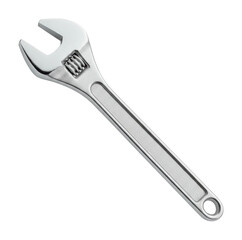 Tool maintenance action with adjustable wrench workshop environment industrial concept. Cut out png