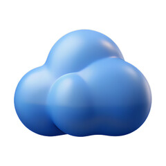 Minimal 3D Plastic Cloud with Pillowy Curves and Realistic Lighting