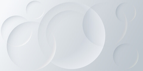 The white background with decorative shadows of circles of various sizes creates a three-dimensional effect. The light is soft and even, enhancing the smooth textures and curves.