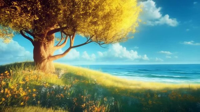 Sailboat gliding smoothly with billowing sails against a clear blue sky for Fair Wind Day