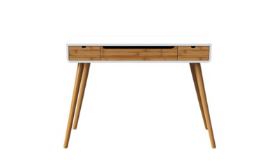 Creative workstation design modern office furniture display bright environment side view ergonomic concept