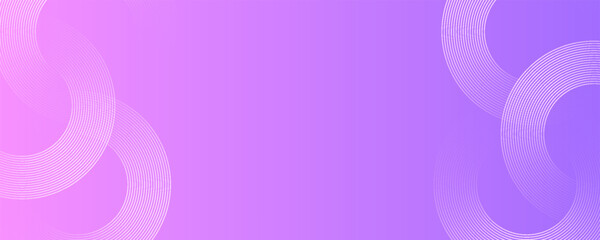 Abstract circle lines on pink and purple background. Geometric stripe line art design for poster, brochure, cover, website, header, web banner, presentation.