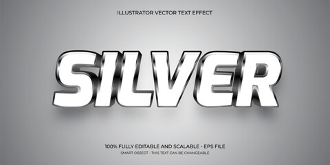 Shiny Silver Text Style