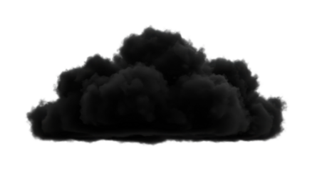 Dark smoke cloud formation atmospheric scene visual element overcast environment aerial perspective abstract concept. Cut out png