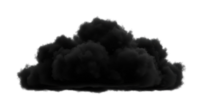 Dark smoke cloud formation atmospheric scene visual element overcast environment aerial perspective abstract concept. Cut out png