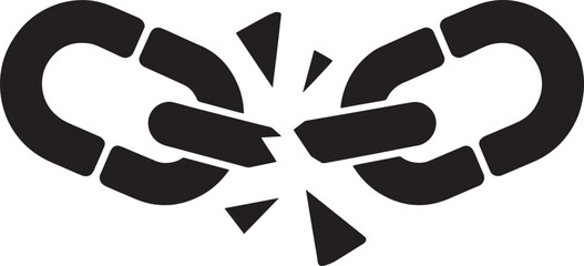 Broken Chain Vector Illustration: Symbol of Freedom, Liberation, and Breaking Free
