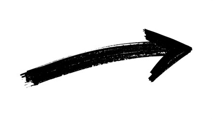 Hand-drawn black arrow