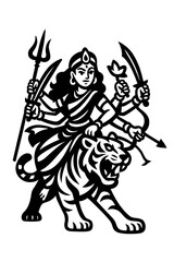 Durga (la diosa guerrera por excelencia).