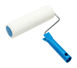 Painting action with roller home improvement project diy content indoor environment creative process. Cut out png