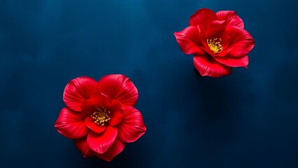 Naklejka premium Vivid Red Flowers in Soft Focus