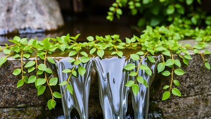 Serene Stream of Water in a Natural Setting