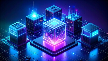 Futuristic digital server cluster