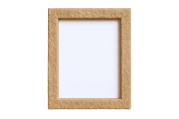 Rustic Sandstone Picture Frame with White Inner Border, Displaying Empty Space for Customization