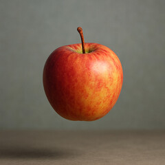 red apple on wooden background