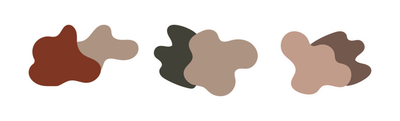 Organic shapes, Blob shapes with earth tone color.