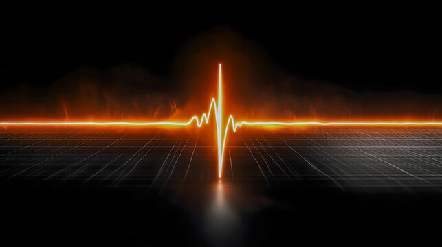 Medical pulse symbol with health data in vital style / 医療心電図の背景