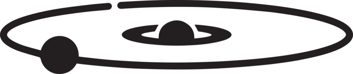 Planet Orbit Icon Vector Illustration - Astronomy, Space, Universe, and Exploration