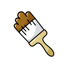 Paint brush vector icon. Construction, repair