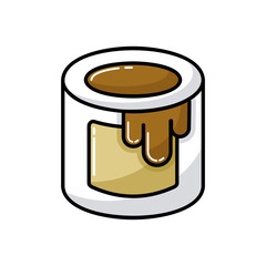 Paint bucket vector icon. Construction, repair