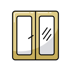 Window vector isolated icon. Casement sign