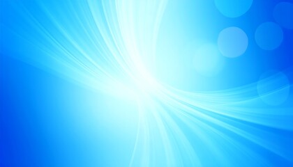 Bright blue abstract background with radiating lines