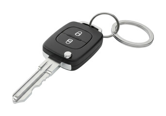 Car key remote action urban setting product minimalist environment automotive concept. Cut out png