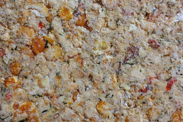 Dry Pea Soup Mix Close-Up, Compact Food Texture Background