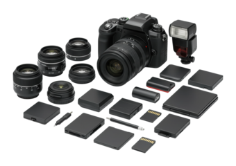 Equipment setup studio product professional environment camera gear essentials. Cut out png