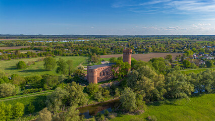 Naklejka premium Teutonic Castle at the Wda river in Swiecie, Poland.