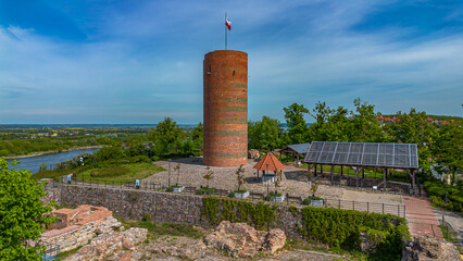 Klimek Tower in Grudziądz over the Vistula River. Poland