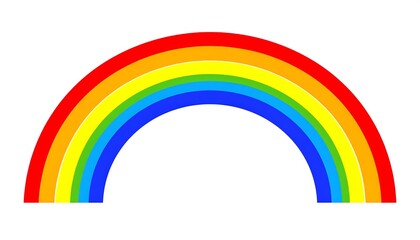 Colorful Rainbow Arc Illustration.