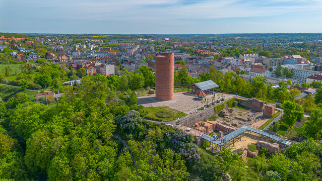 Klimek Tower in Grudziądz over the Vistula River. Poland