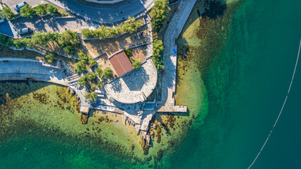 Dalmatian village of Novigrad aerial view, Croatia