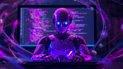 Ai robot computing and programming abstract