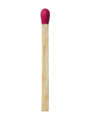 A single red tipped matchstick isolated on transparent background